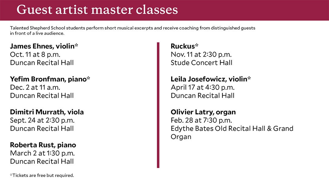 Rice’s Shepherd School of Music announces 202425 season Rice News